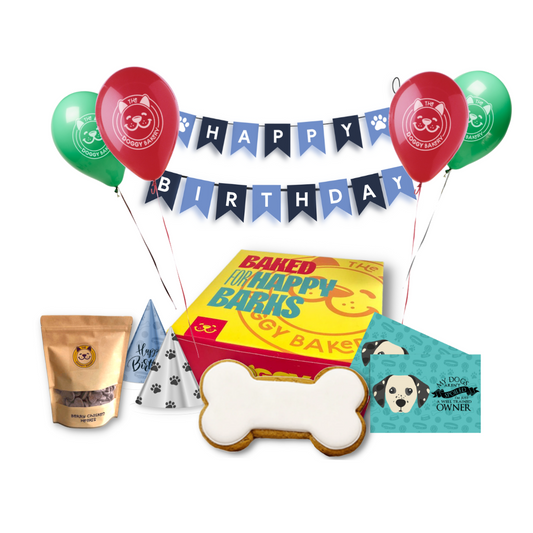 Dog Birthday Cake Hamper w/ Feeding Mat