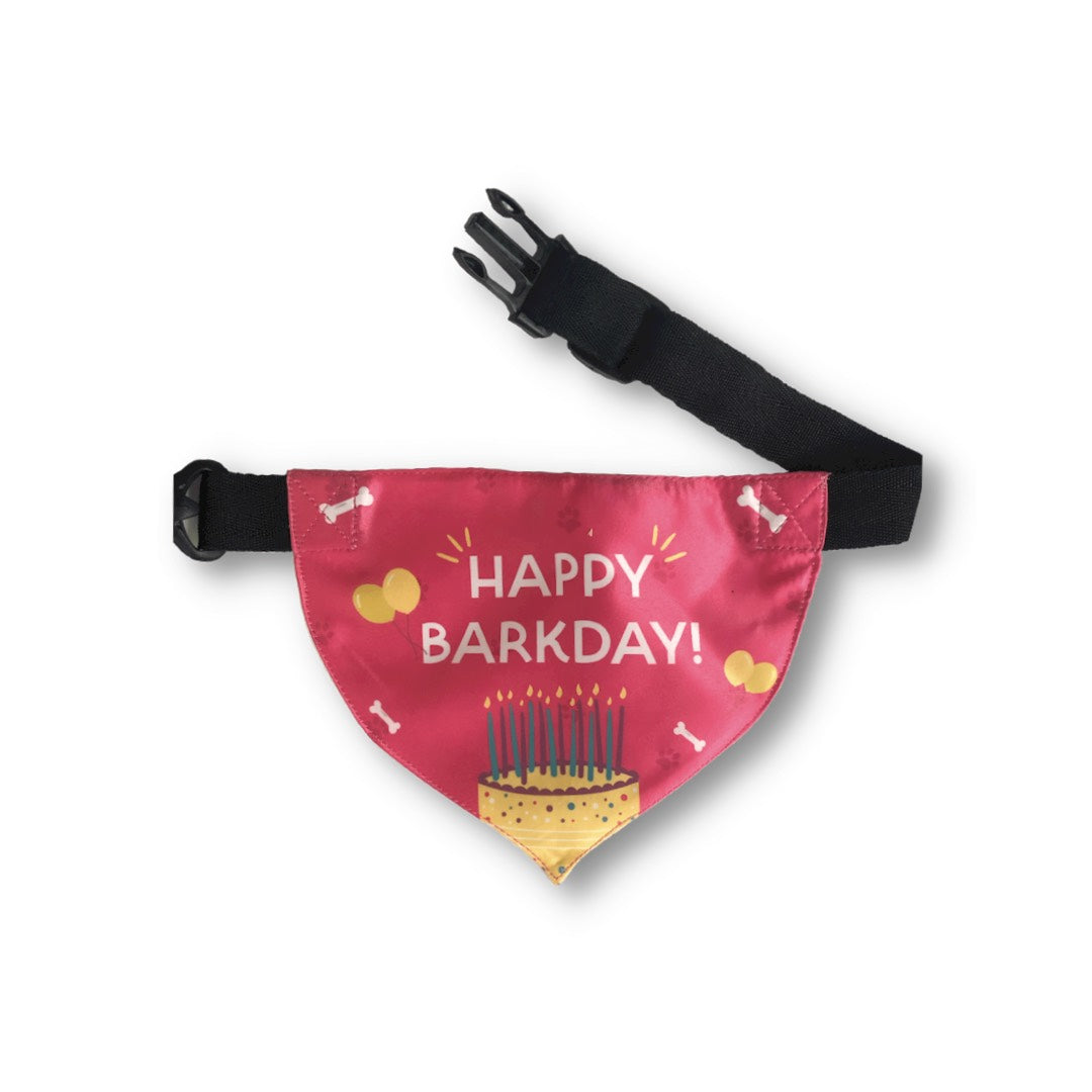 Pink Barkday Bandana