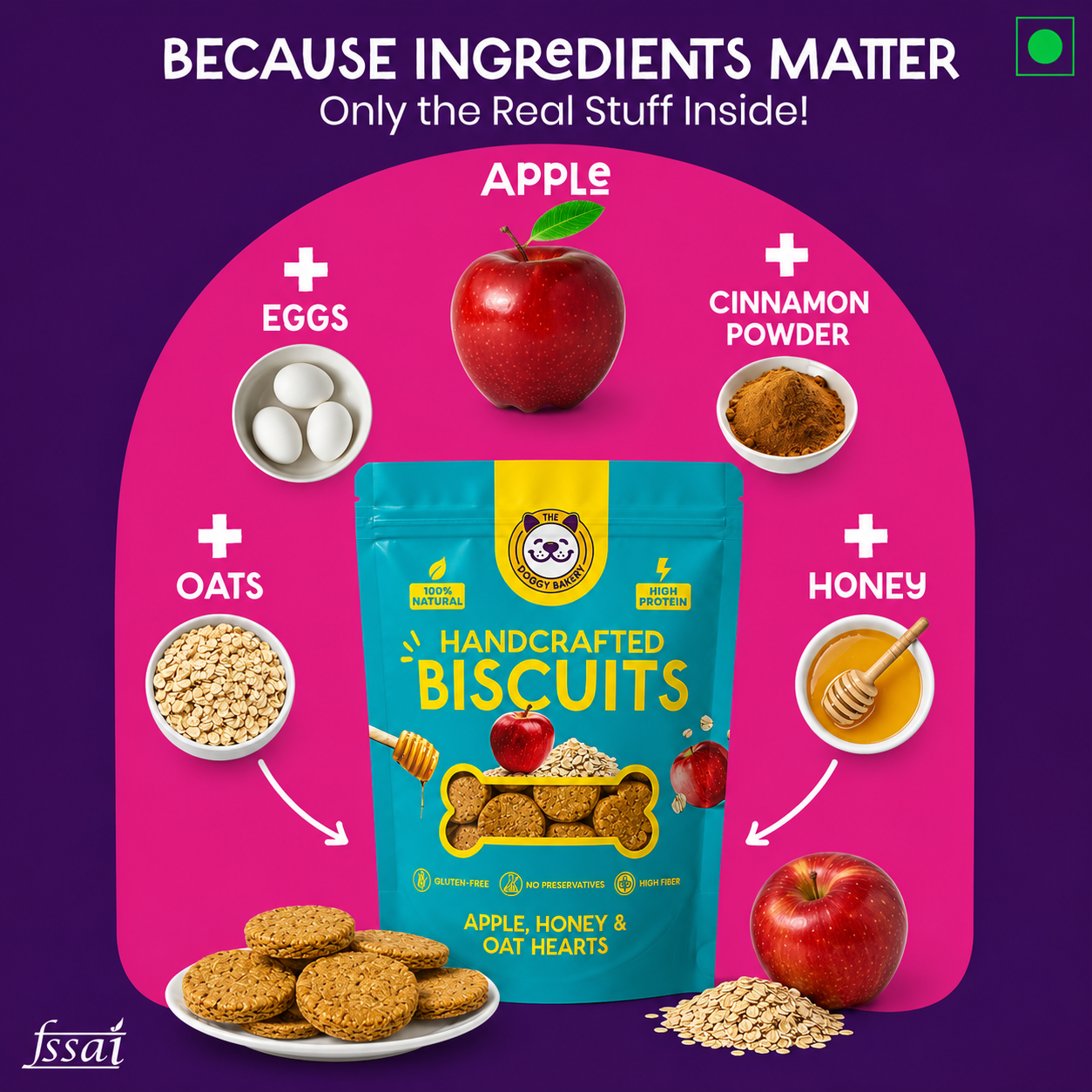🍎 Apple, Honey and Oat Hearts 🍯