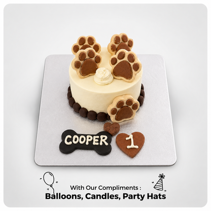 🐾 Yogurt Paw Cookie Cake 🎂