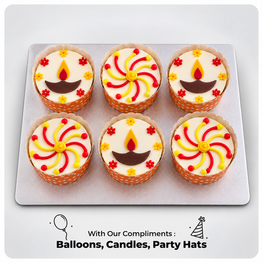 Diya & Rangoli Pupcakes