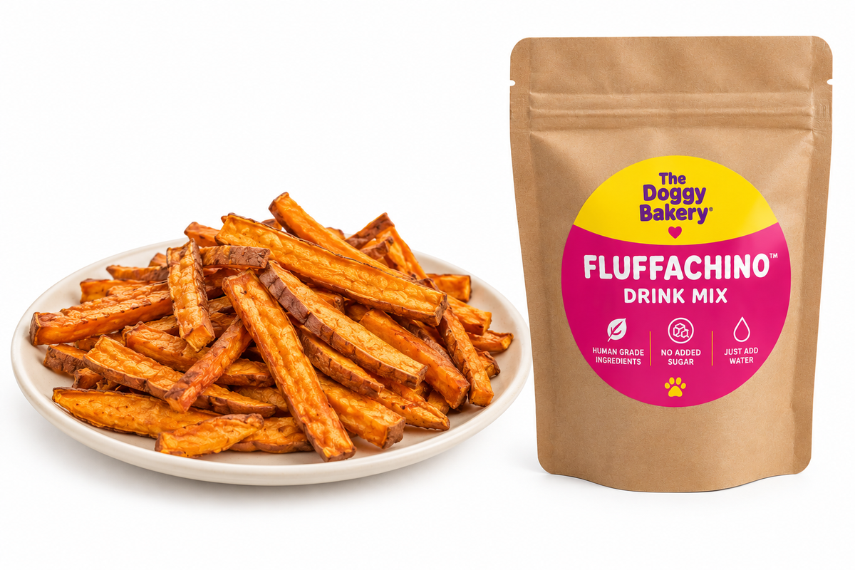 Roasted Sweet Potato Chips + Fluffachino Drink mix