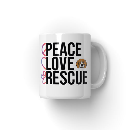 Peace Love Rescue Coffee Mug